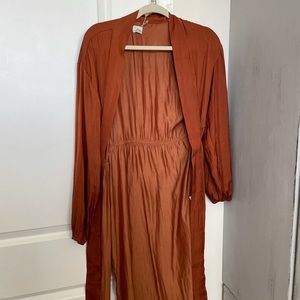 Long burnt orange cardigan! Very lightweight